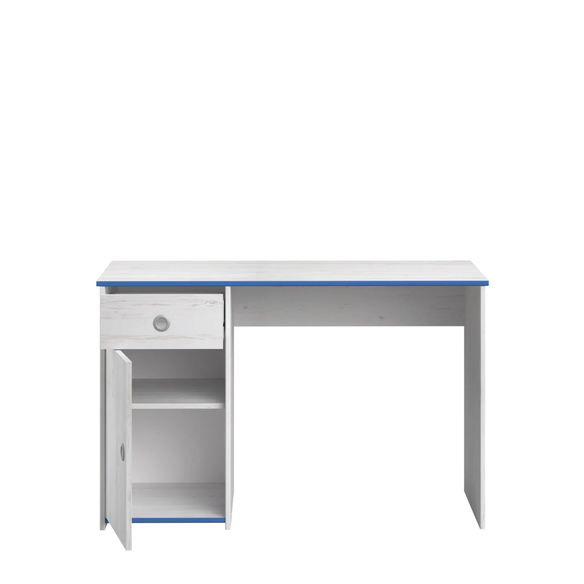 Kinderzimmer-Set Smoozy | Kinderbett, Schreibtisch, Nachttisch, Kleiderschrank | Weiß