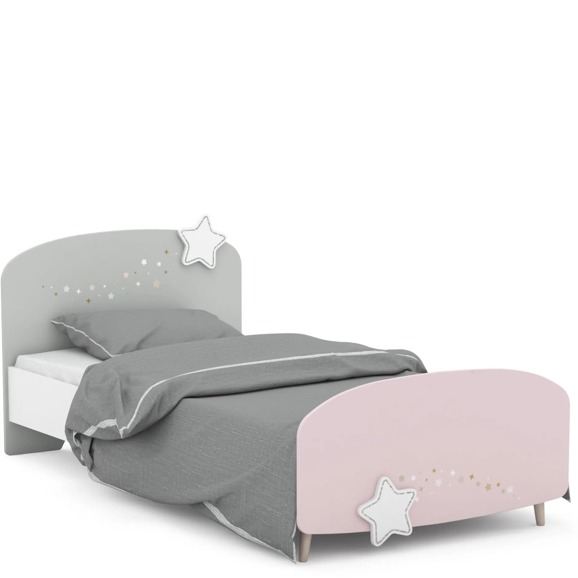Kinderzimmer Stellar: Bett 90x190cm, Nachttisch, Kommode, Kleiderschrank