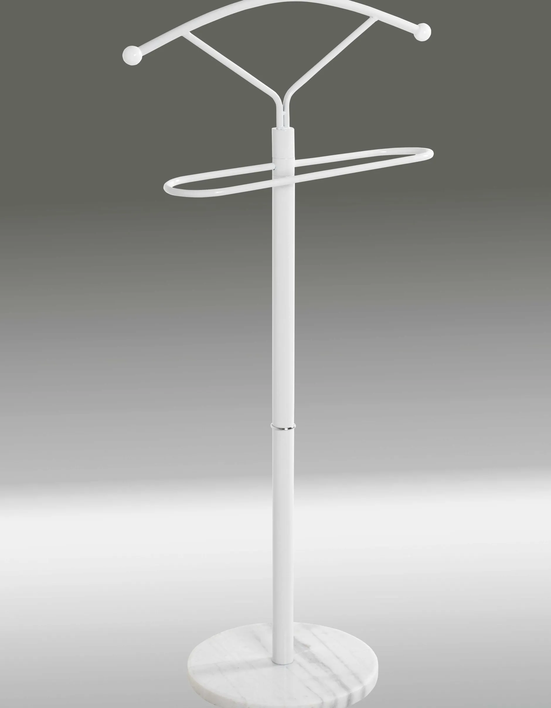 Kingston Kleiderständer - 50x32x105 cm - Stahl/Marmor