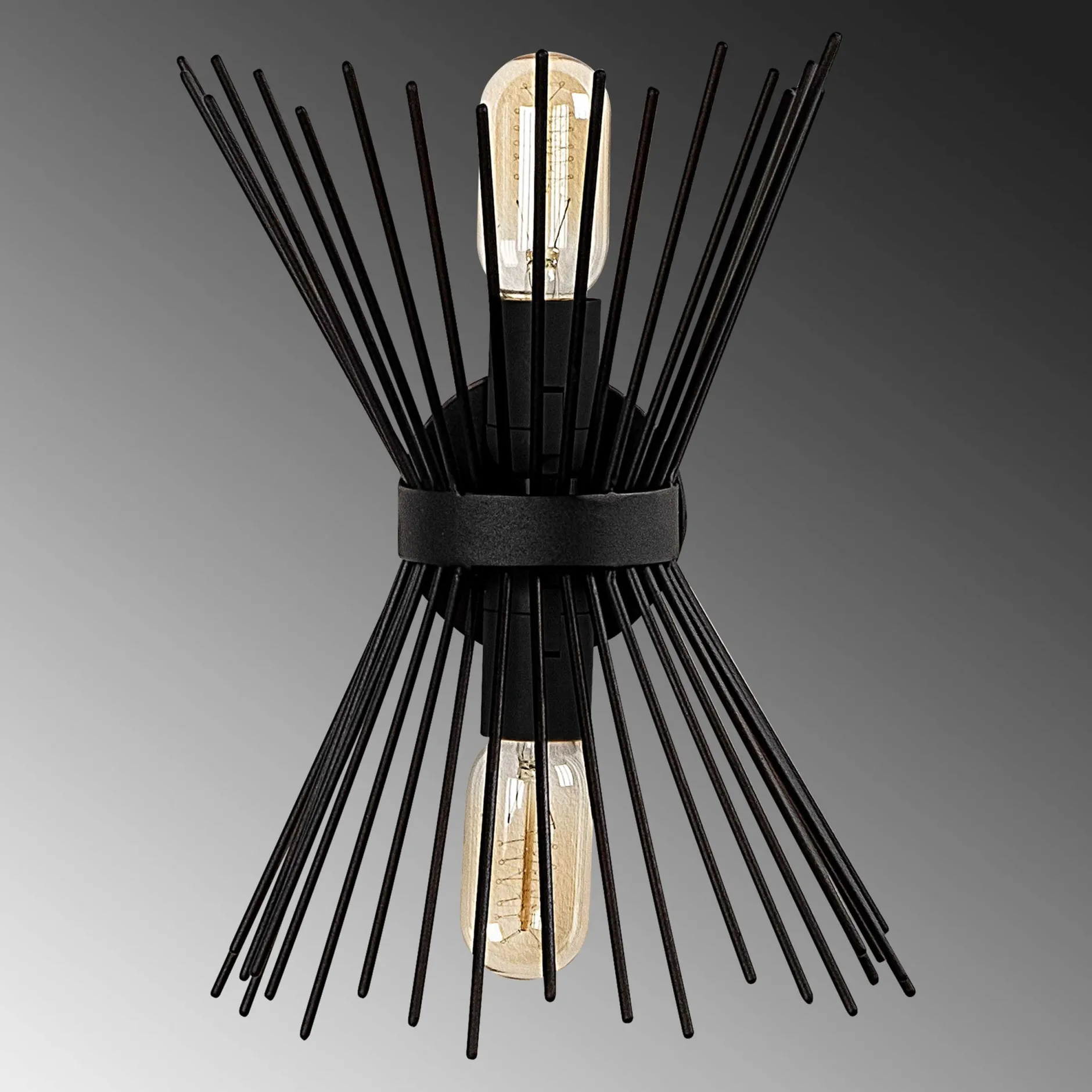 Kirpi Wandleuchte | METALLGEHÄUSE | Schwarz