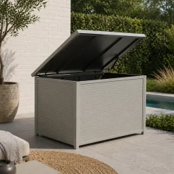 Kissenbox Romario Gescova - Aluminium - 170x88x85cm - Grau