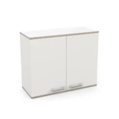 Kitchenette Chef - Oberschrank, Unterschränke für Backofen, Spüle und Kochfeld - Weiß/MDF