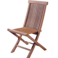 Klappbarer Gartenstuhl Leni Gescova - Teakholz - 47x59x90 cm - Braun