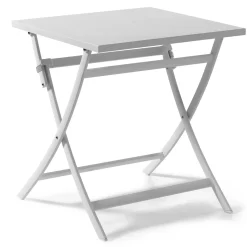 Klappbarer Gartentisch Grasse Gescova - Aluminium - 70x70x75 cm - Weiß