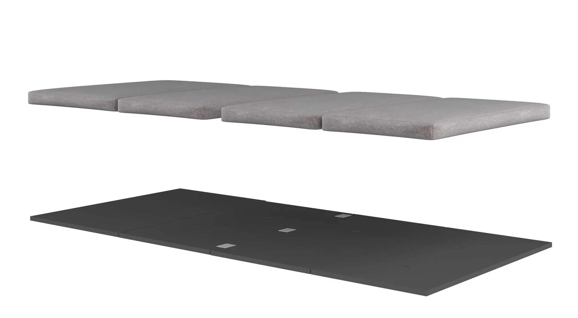 Klappbarer Lattenrost mit Sitzkissen für Hochbett Graham 90x200cm