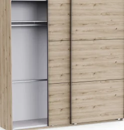 Kleiderschrank Alhambra - 221x60x224cm - Eiche Dekor