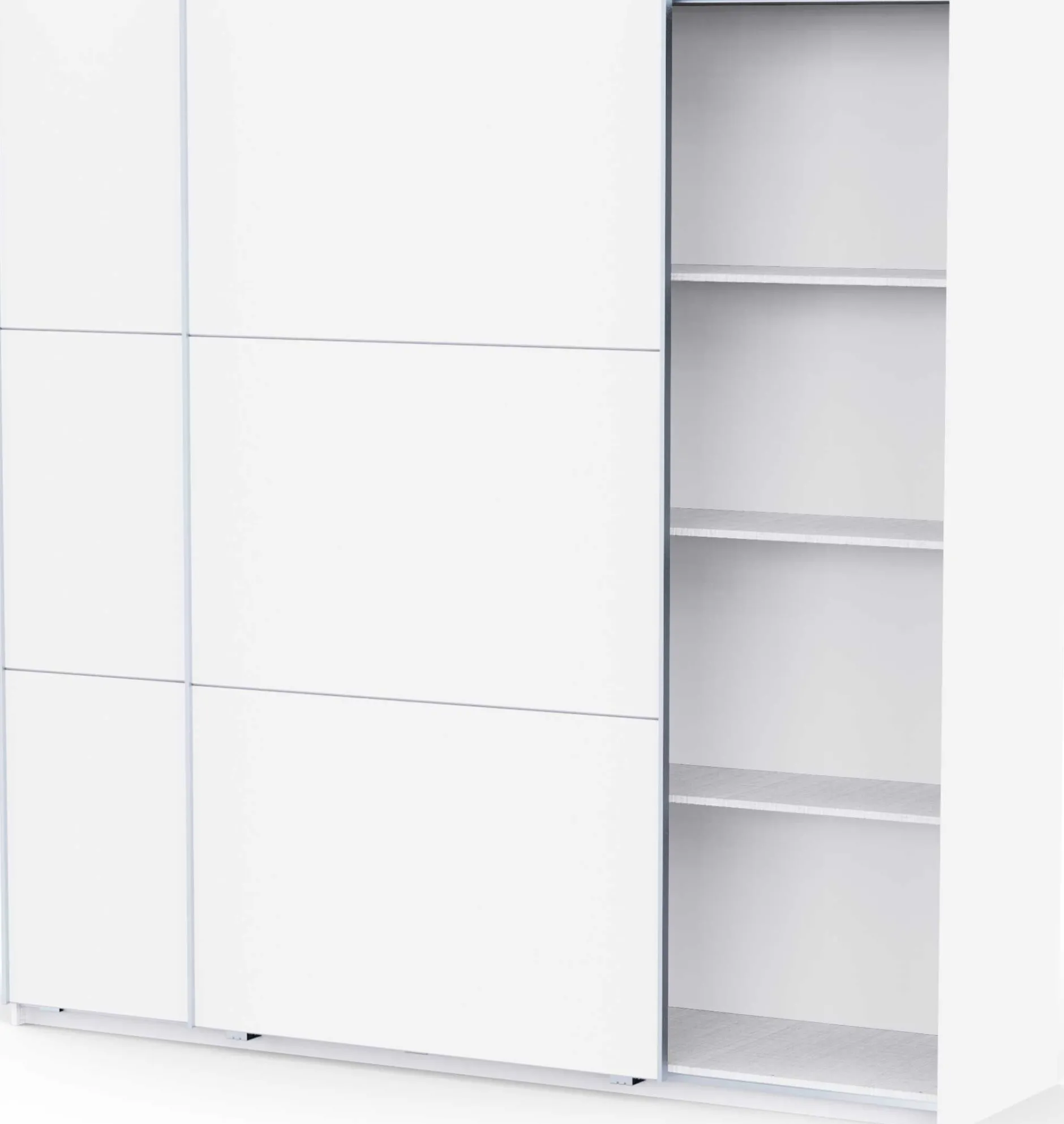 Kleiderschrank Alhambra - 221x60x224cm - weiß