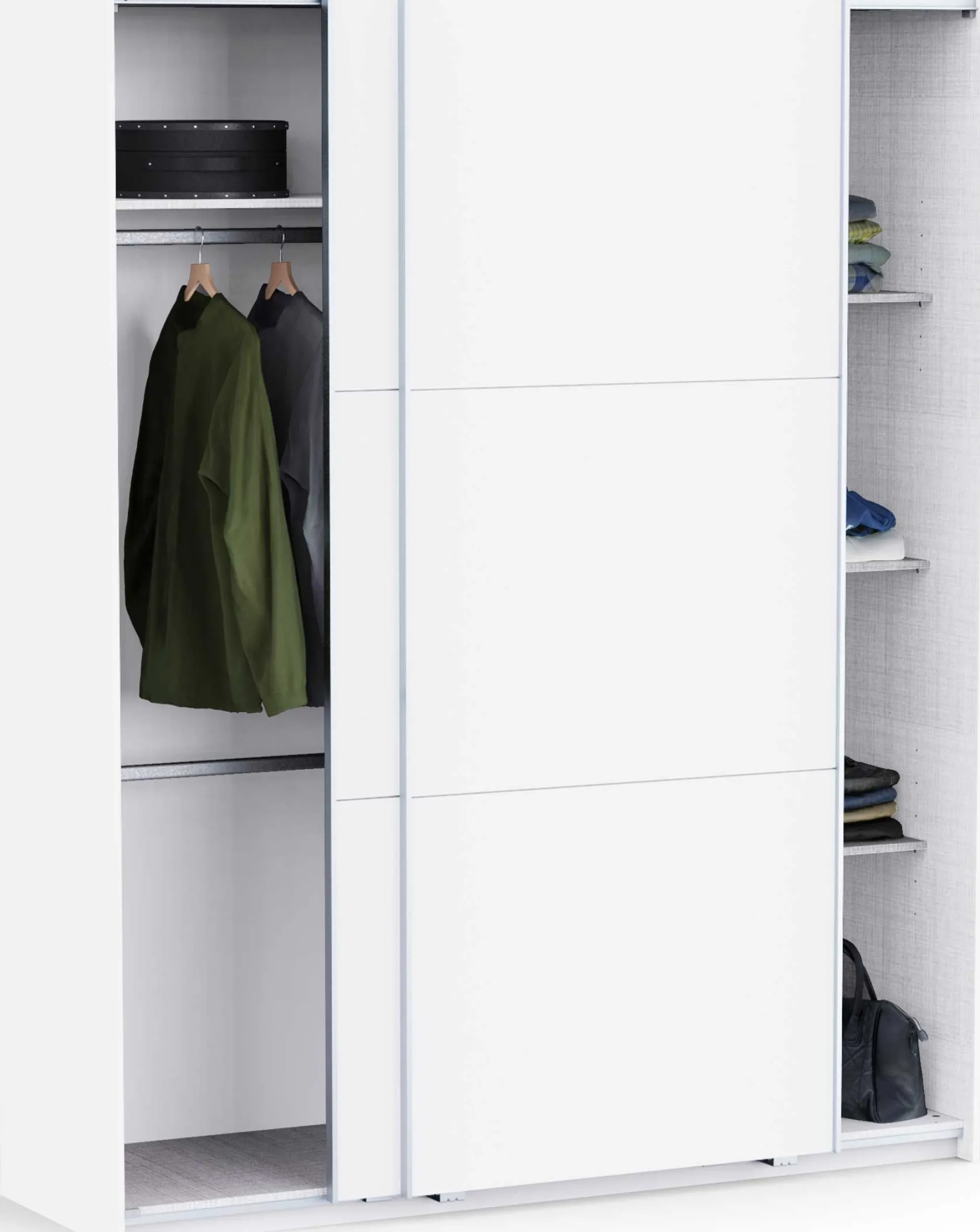 Kleiderschrank Alhambra - 178x60x224cm - weiß