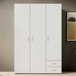 Kleiderschrank Base | 120 x 51 x 176 cm | Weiß