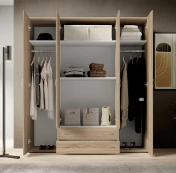 Kleiderschrank Base | 160 x 52 x 177 cm | Wotan Oak Design
