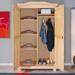 Kleiderschrank Bastian mit 2 Türen - Kieferholz