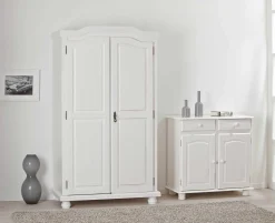 Kleiderschrank Bastian mit 2 Türen - weiß