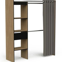 Kleiderschrank Chicago - 50x114x192 cm - Braun/Eiche