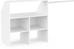 Kleiderschrank Côme - 171x50x91cm - 5 Fächer und 1 Kleiderstange - weiß