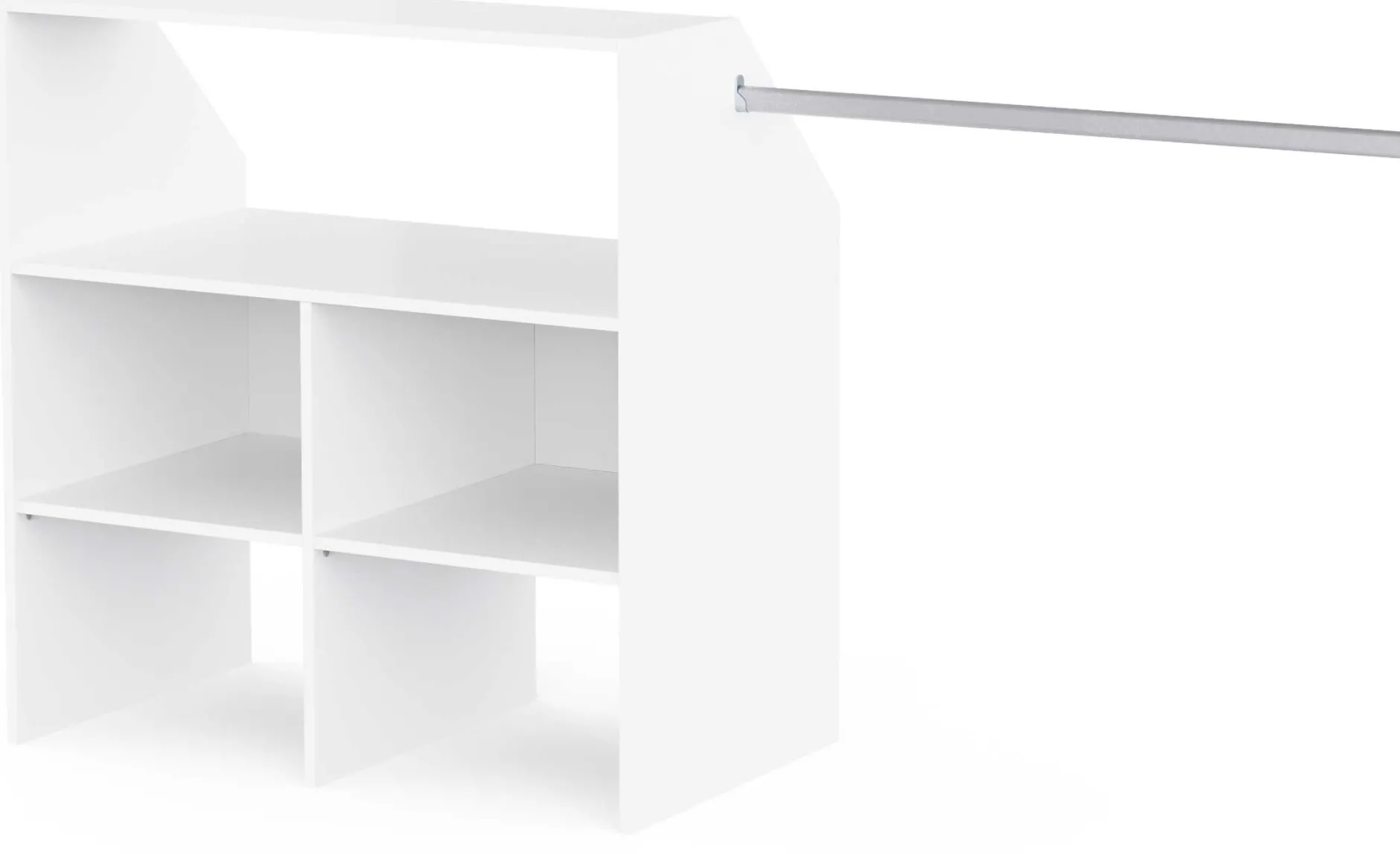 Kleiderschrank Côme - 171x50x91cm - 5 Fächer und 1 Kleiderstange - weiß