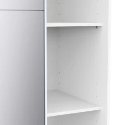 Kleiderschrank Faust - 148x60x203cm - mit Spiegel - 2 Türen - weiß