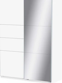 Kleiderschrank Faust - 148x60x203cm - mit Spiegel - 2 Türen - weiß