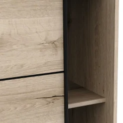 Kleiderschrank Faust - 148x60x203cm - 2 Türen - Eiche Dekor