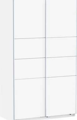 Kleiderschrank Faust - 117x60x203cm - 2 Türen - weiß