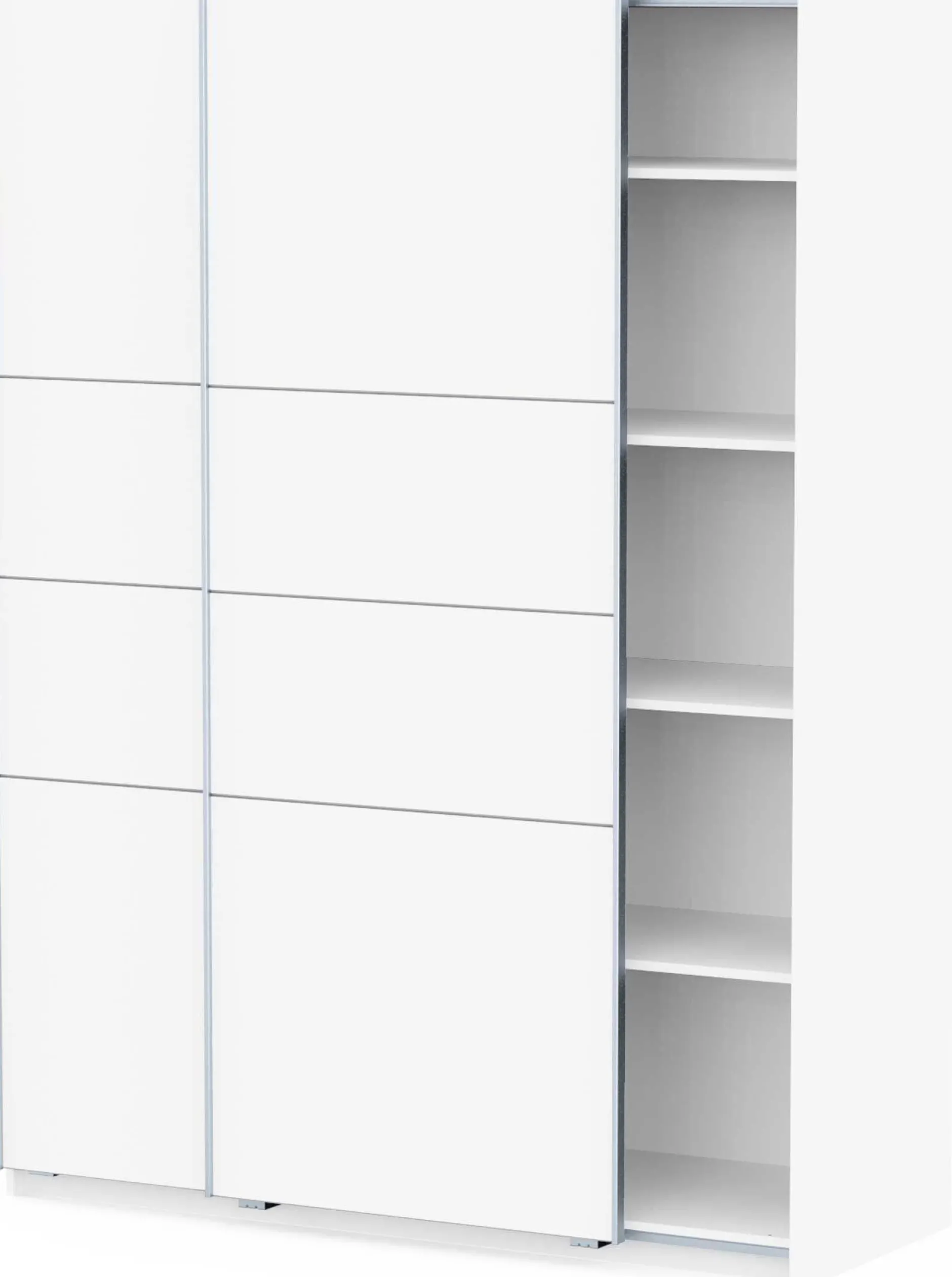 Kleiderschrank Faust - 148x60x203cm - 2 Türen - weiß