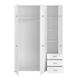 Kleiderschrank Galaxy 6 Türen - weiß