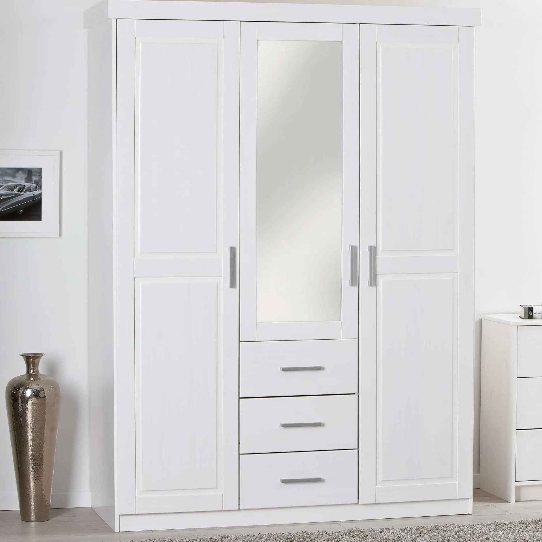 Kleiderschrank Geraldo - weiß