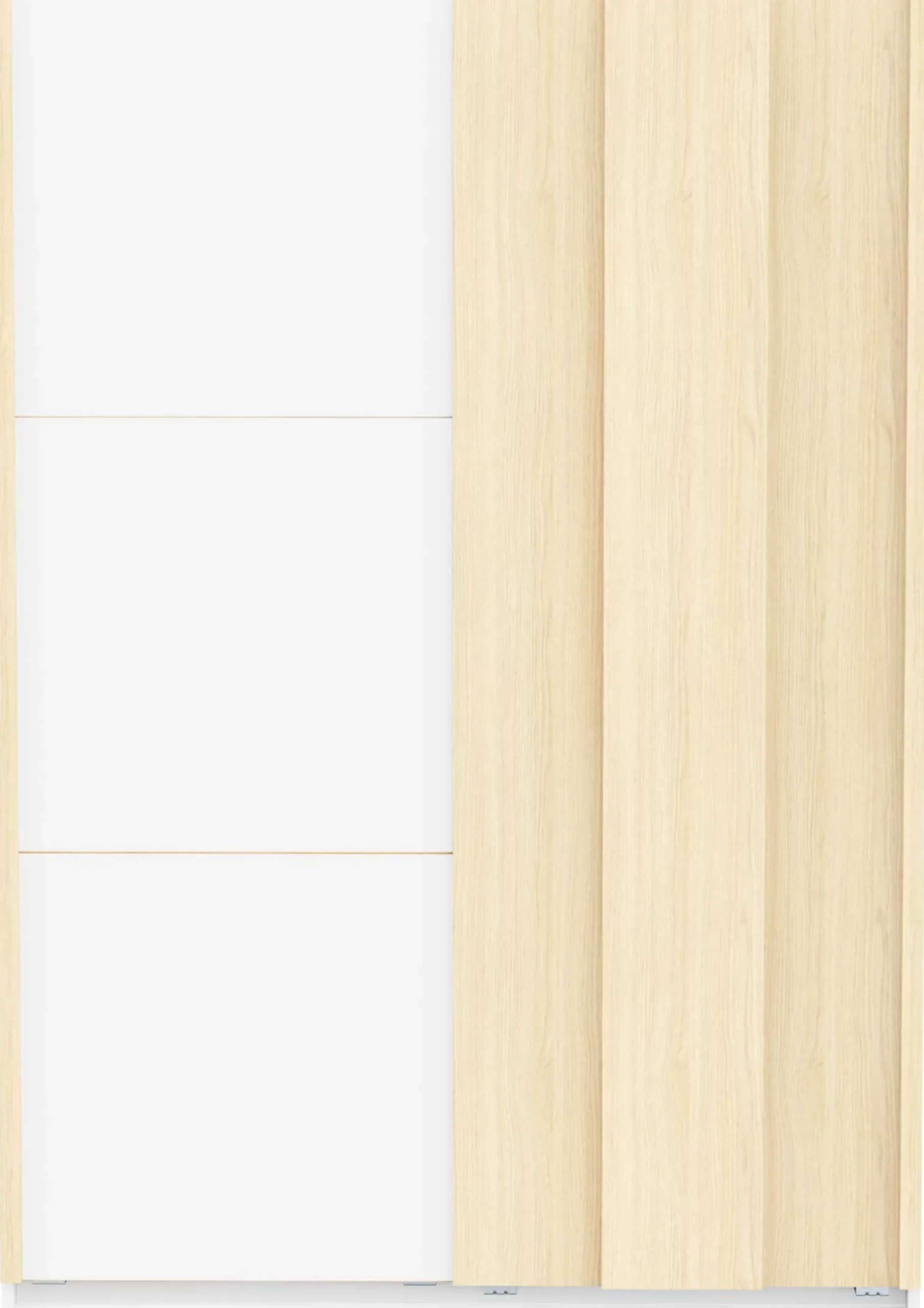 Kleiderschrank Heva - 140x64x203cm - 2 Türen - weiß/Eiche Dekor