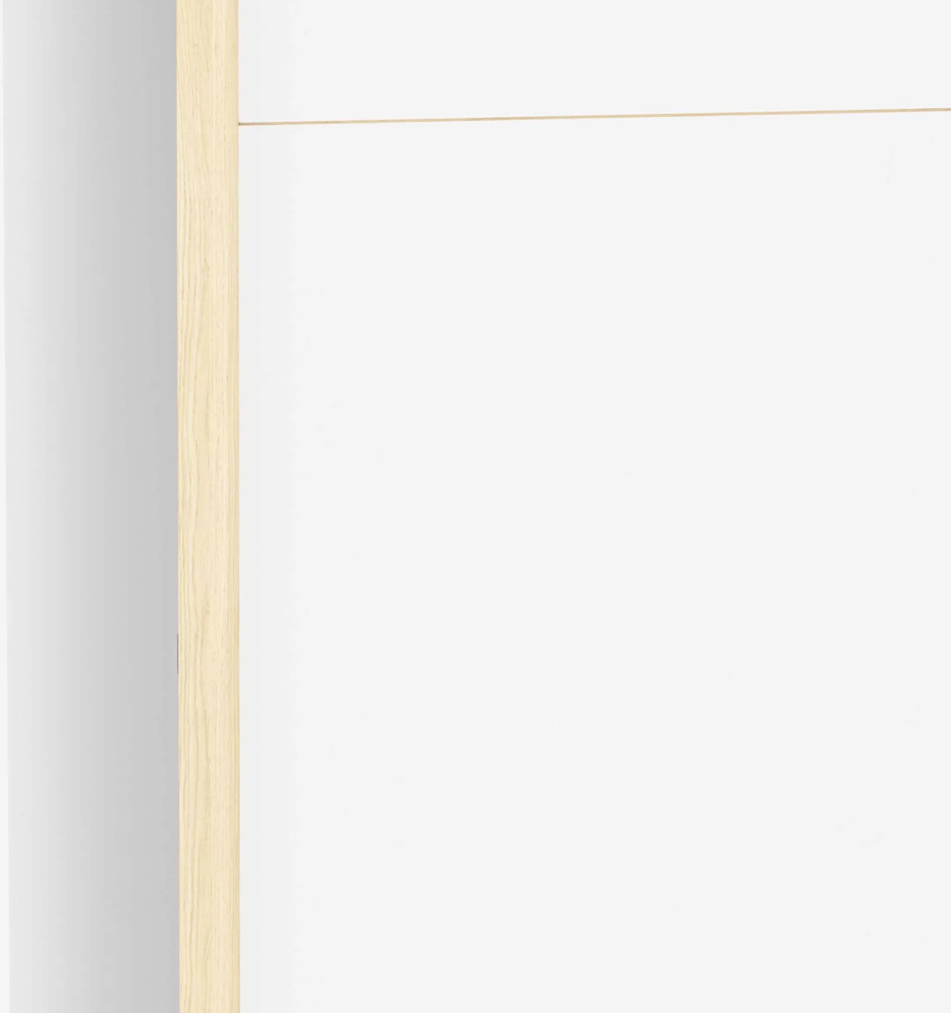 Kleiderschrank Heva - 140x64x203cm - 2 Türen - weiß/Eiche Dekor