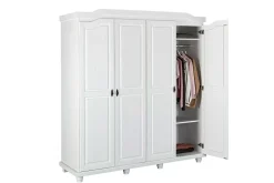 Kleiderschrank Ivy 197cm 4 Türen - weiß