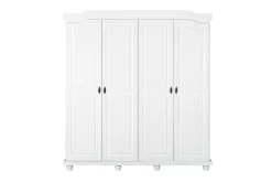Kleiderschrank Ivy 197cm 4 Türen - weiß