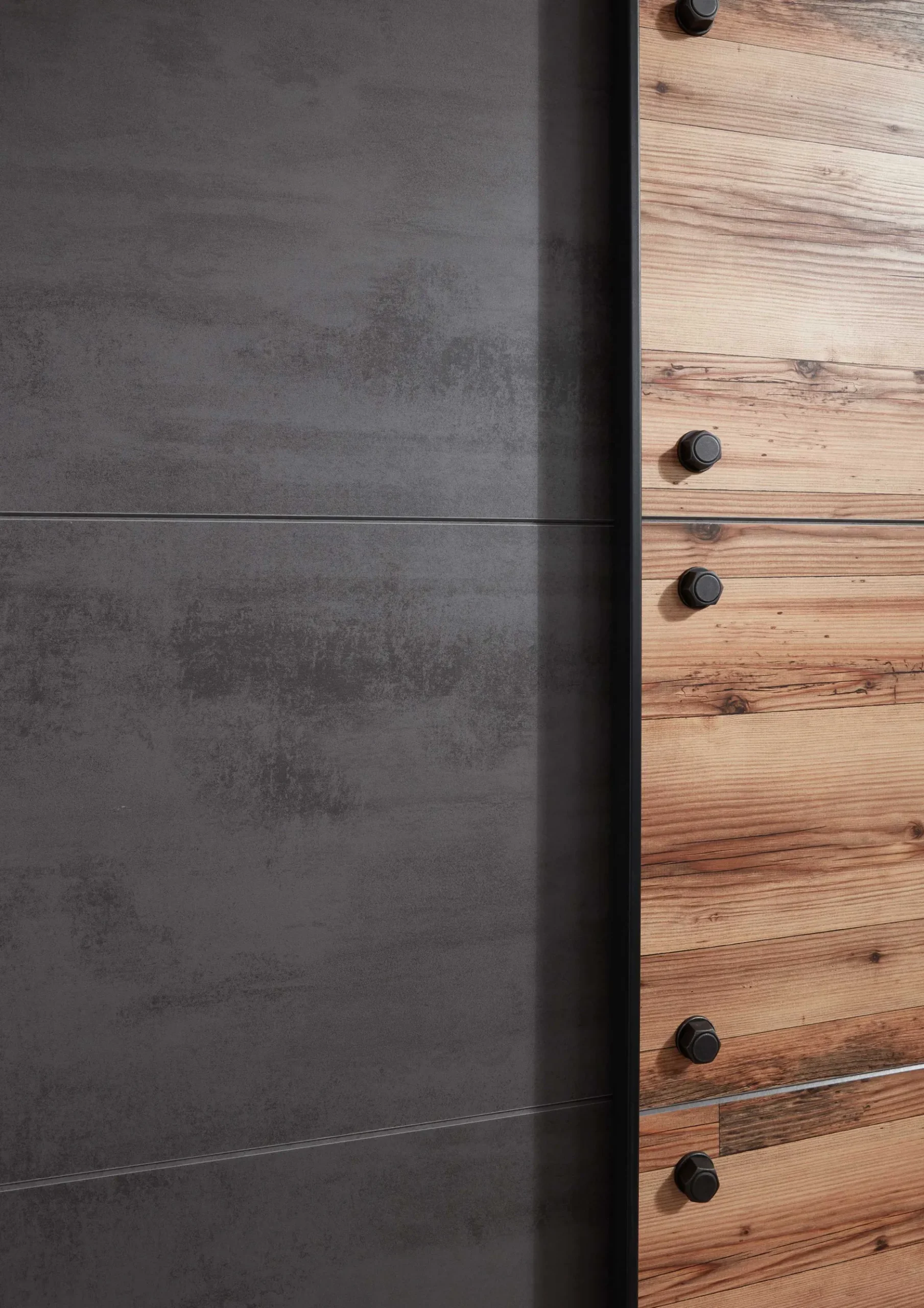 Kleiderschrank Kalas 270cm mit 2 Schiebetüren - grau/braun