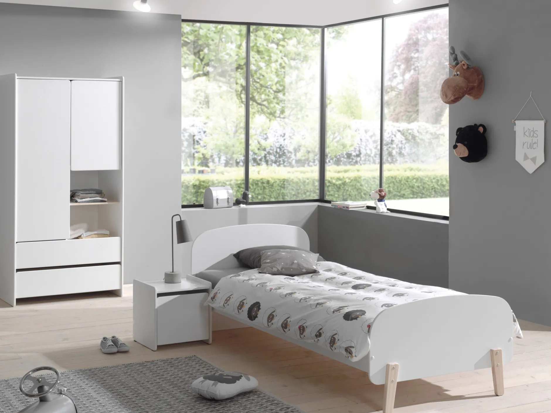 Kleiderschrank Kiddy 2 Türen - weiß