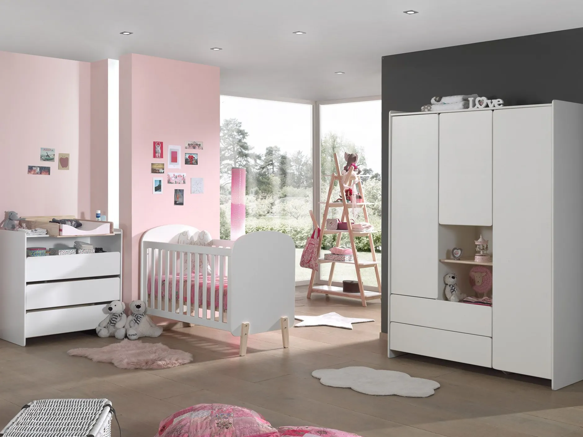 Kleiderschrank Kiddy 3 Türen - weiß