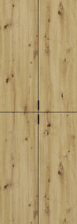 Kleiderschrank Kombination Projekt X Emob - Artisan Eiche - 243x193x34 cm - Spiegel