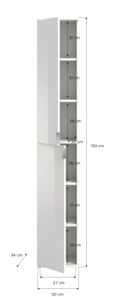 Kleiderschrank Kombination Projekt X Emob - Weiß Artisan Oak - 152x193x34 cm
