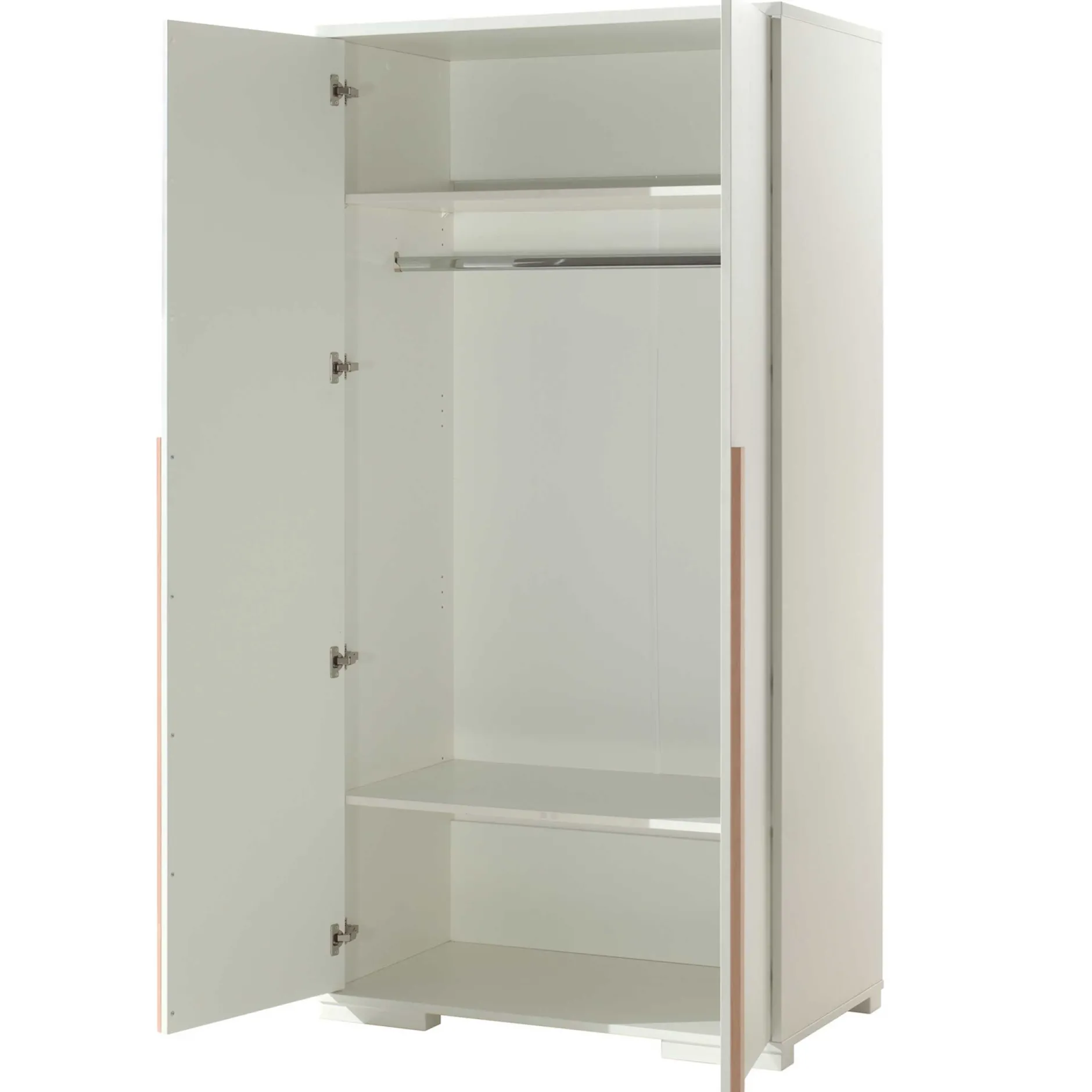 Kleiderschrank London 98cm mit 2 Türen - weiß