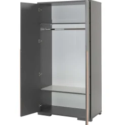 Kleiderschrank London 98cm mit 2 Türen - anthrazit