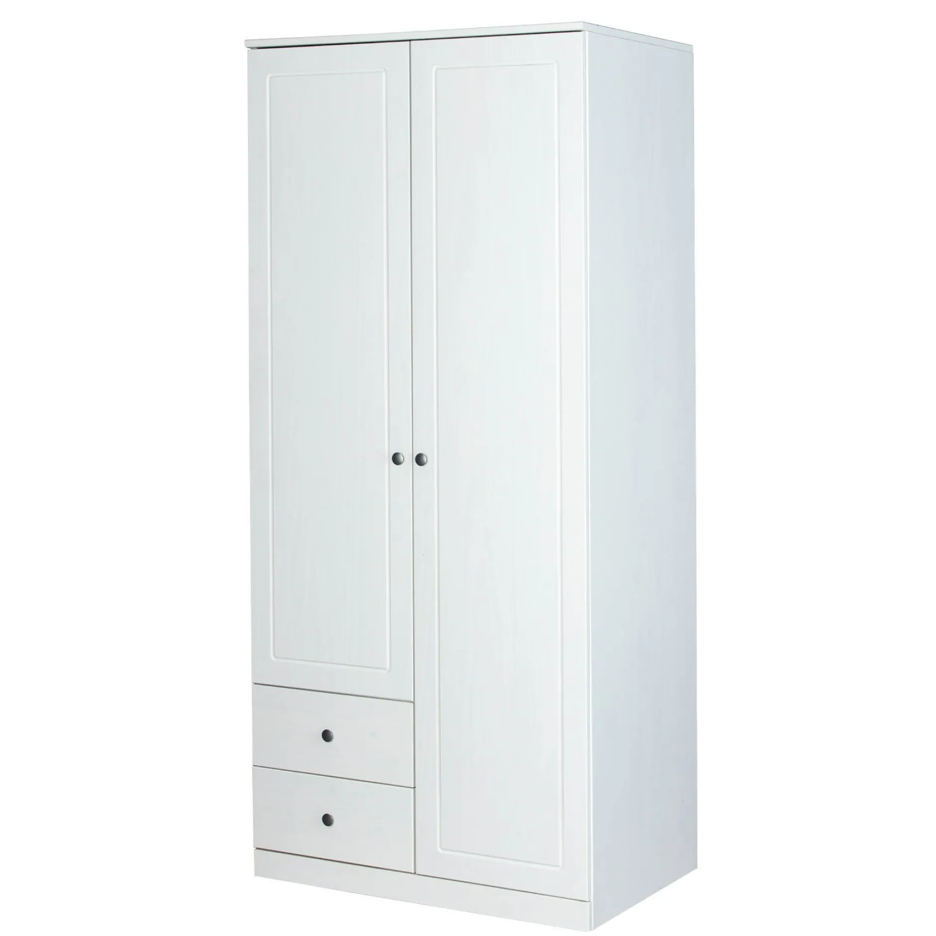 Kleiderschrank Martha 93cm mit 2 Türen - weiß
