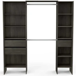 Kleiderschrank Mimi 7 Einlegeböden, 3 Schubladen und 2 Kleiderstangen-Waterford Eiche