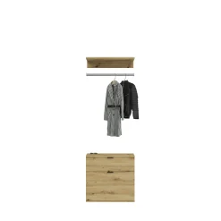 Kleiderschrank Projekt X Emob Artisan Oak 152x193x34 cm