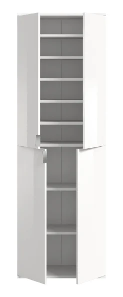 Kleiderschrank Projekt X Emob - Weiß Artisan Oak - 212x193x34 cm