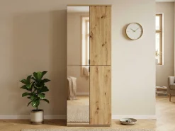 Kleiderschrank Projekt X Emob - Artisan Oak - 60x193x34 cm - Spiegel