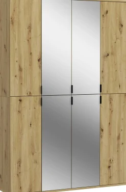 Kleiderschrank Projekt X Emob - Artisan Eiche - 121x193x34 cm - Spiegel