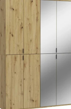 Kleiderschrank Projekt X Emob - Artisan Eiche Spiegel - 122x193x34 cm