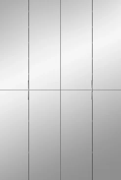 Kleiderschrank Projekt X Xonox – Weiß Laminat & Spiegeltüren – 122x193x34 cm
