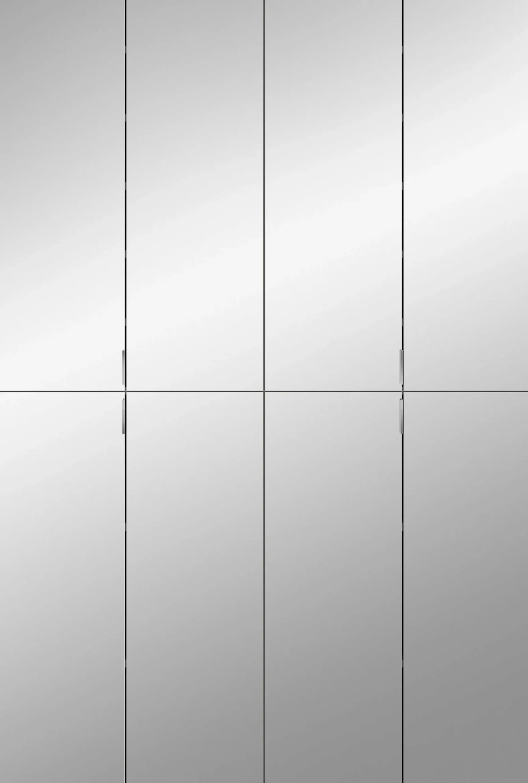 Kleiderschrank Projekt X Xonox – Weiß Laminat & Spiegeltüren – 122x193x34 cm