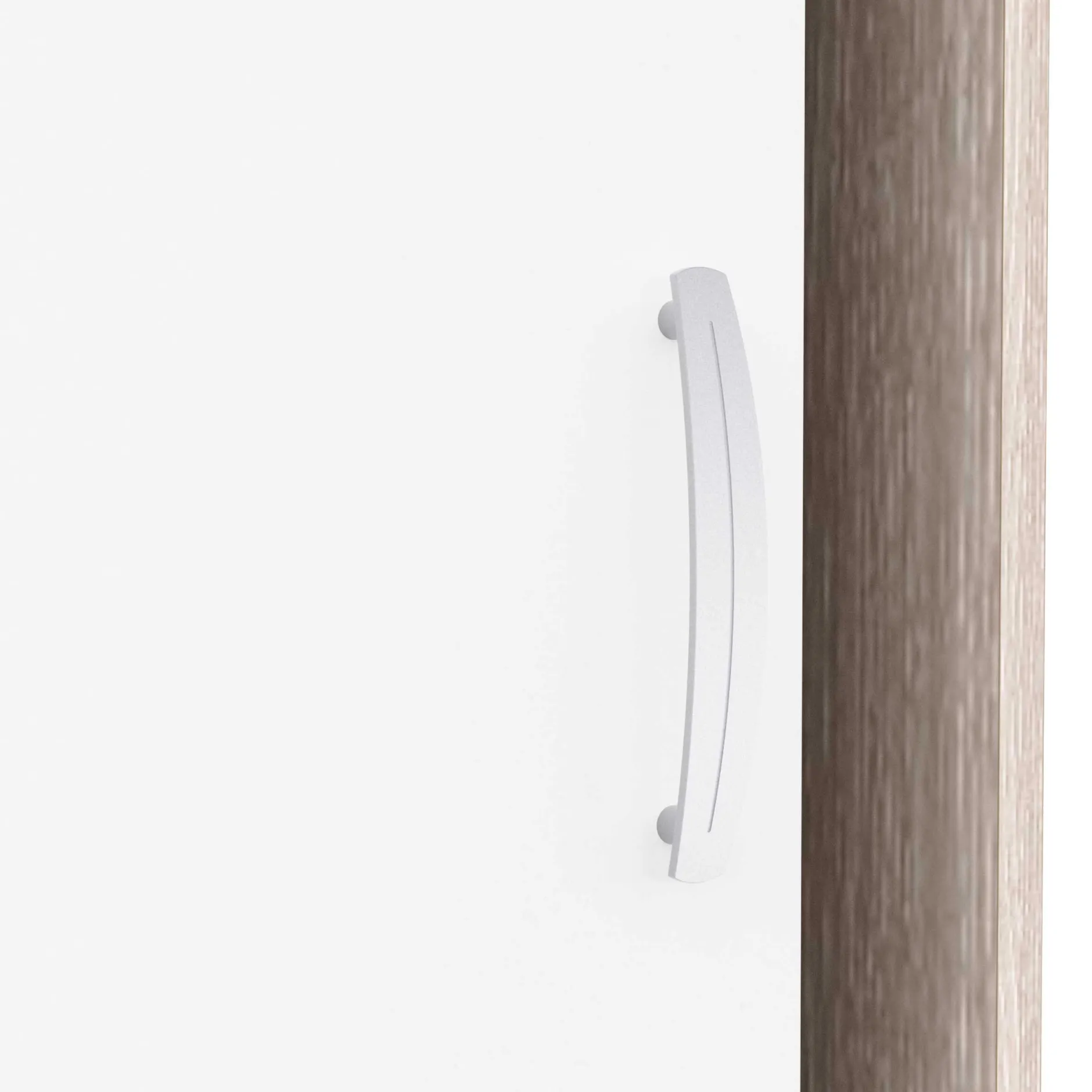 Kleiderschrank Rollo - 102x55x192cm - 2 Türen - weiß/Eiche Dekor