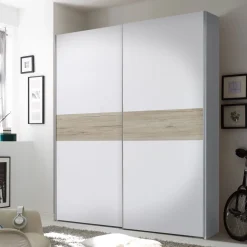 Kleiderschrank Salamanca 170cm mit 2 Türen - weiß/Eiche