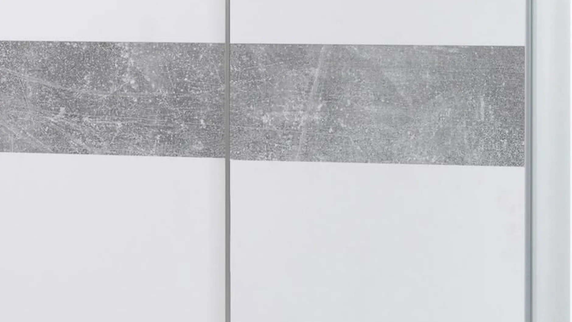 Kleiderschrank Salamanca 170cm mit 2 Türen - weiß/Beton
