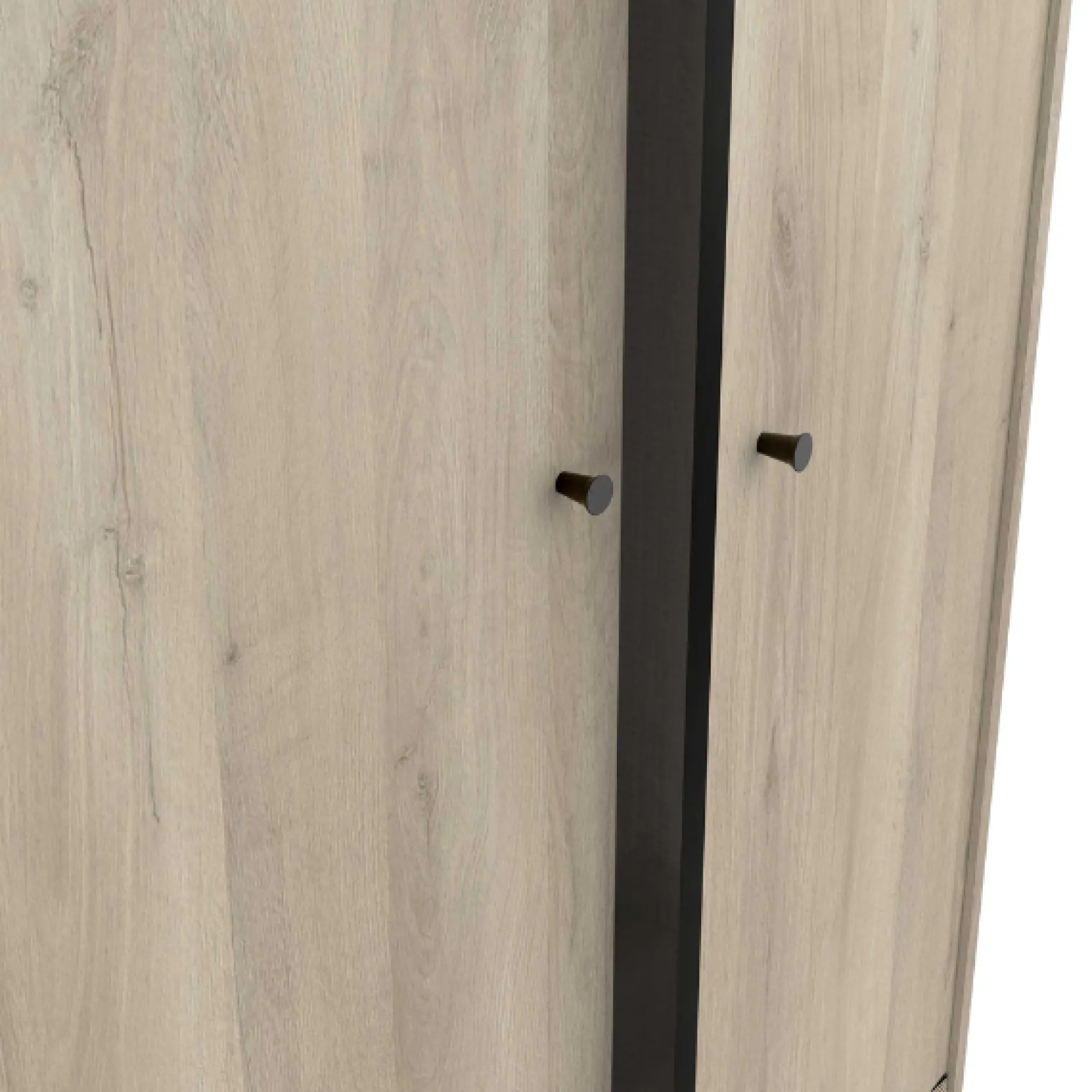 Kleiderschrank Sayuri 2 Flügeltüren, 1 Kleiderstange und 1 Schublade-Kronberger Eiche/Wickler